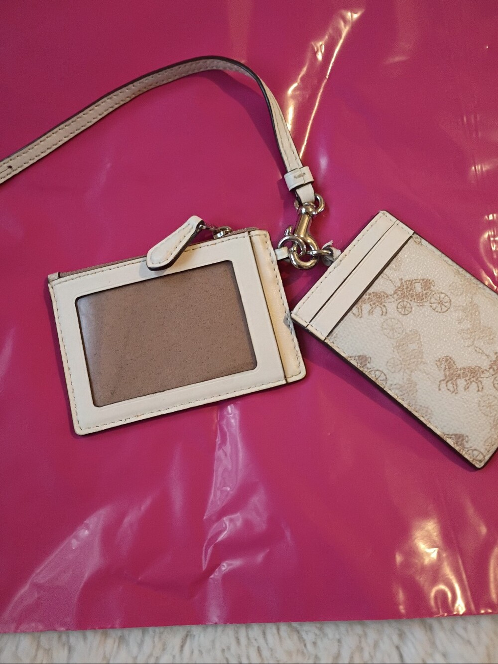Coach Horse And Carriage Lanyard Id Holder Set
